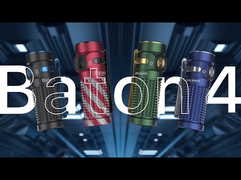 Latarka Olight Baton 4 Premium Edition Regal Blue z bezprzewodowym etui ładującym - 1300 lumenów