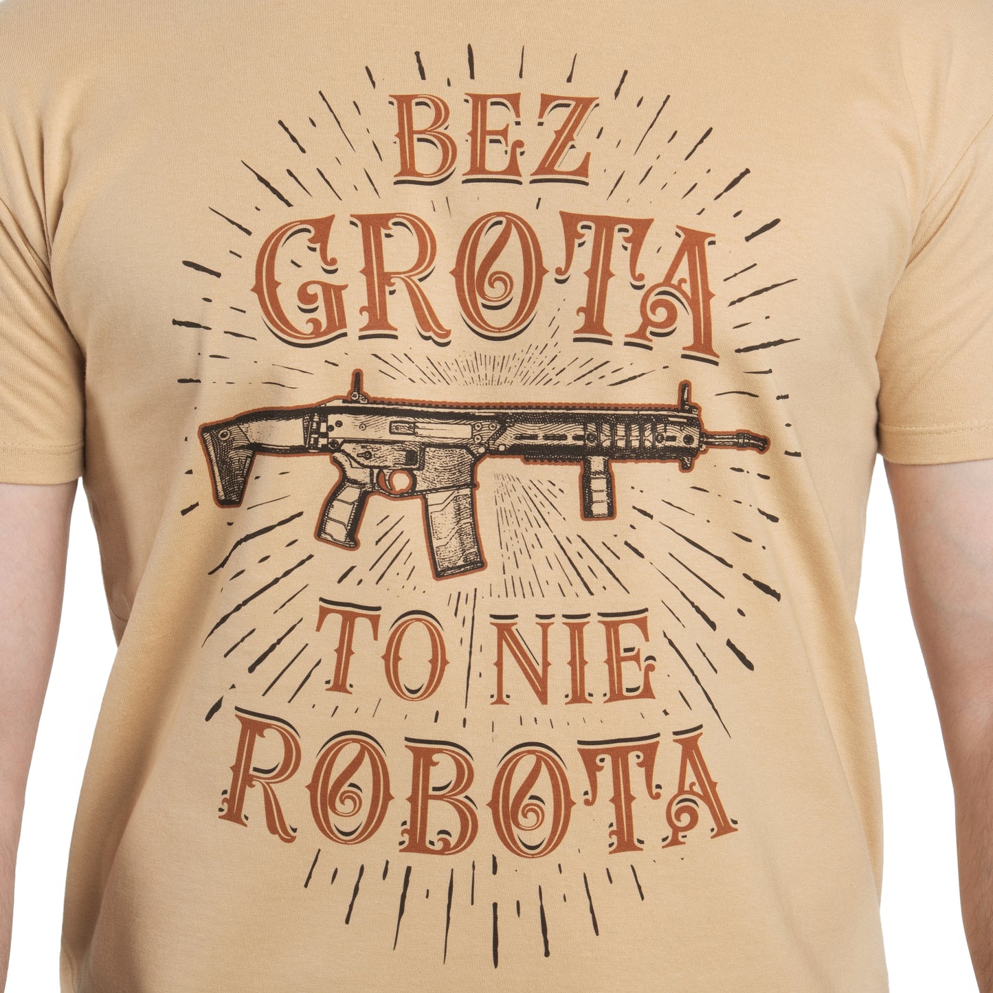 Koszulka T-Shirt War Hog Bez Grota to nie robota - Coyote