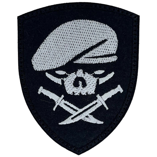 Naszywka Beret Skull 65 x 80 mm - White