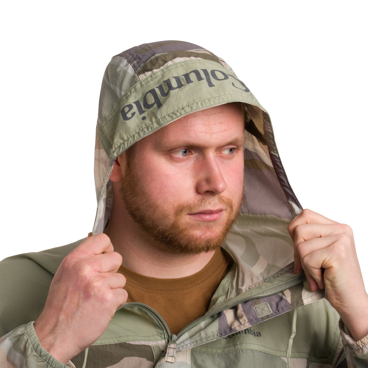 Kurtka Columbia Challenger II Printed Windbreaker - Safari Roque Valley/Safari