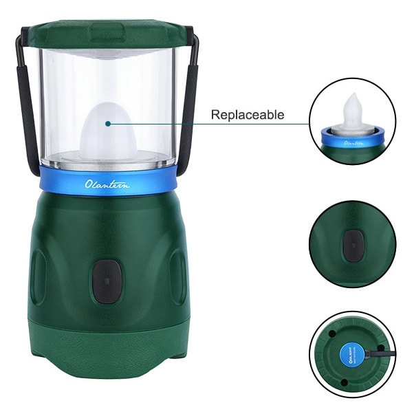 Lampa kempingowa Olight Olantern Moss Green - 360 lumenów