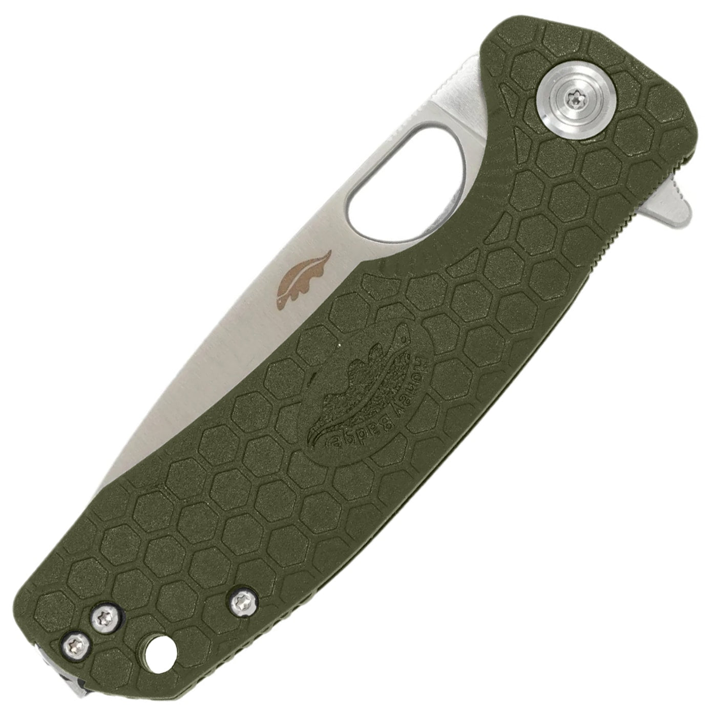 Nóż składany Honey Badger Drop-Point Flipper Large D2 - Green