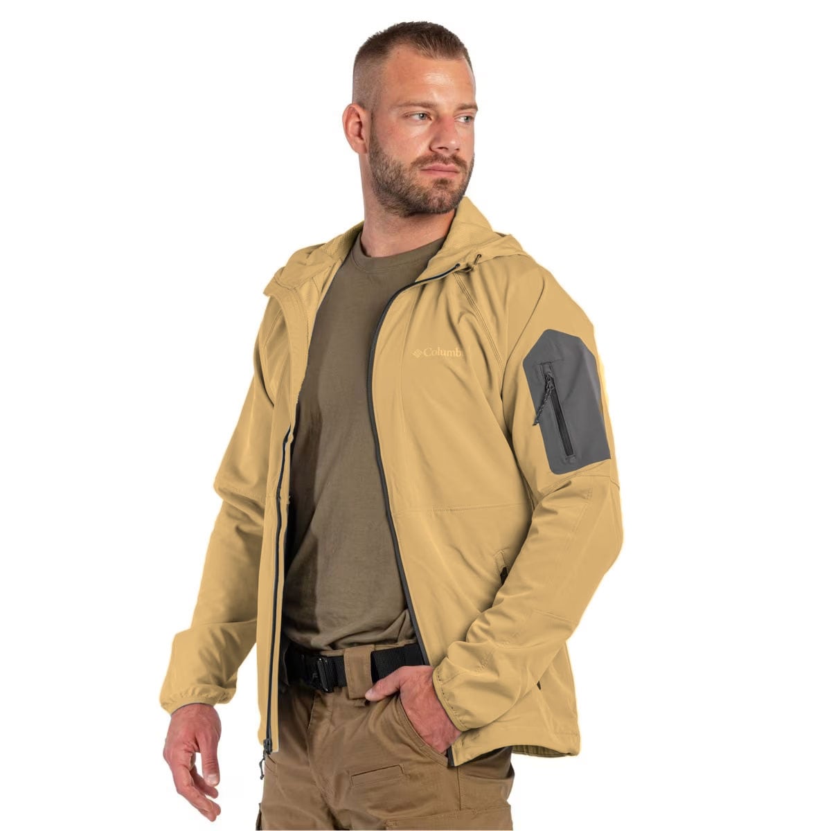 Kurtka Columbia Tall Heights Hooded Softshell - Light Camel