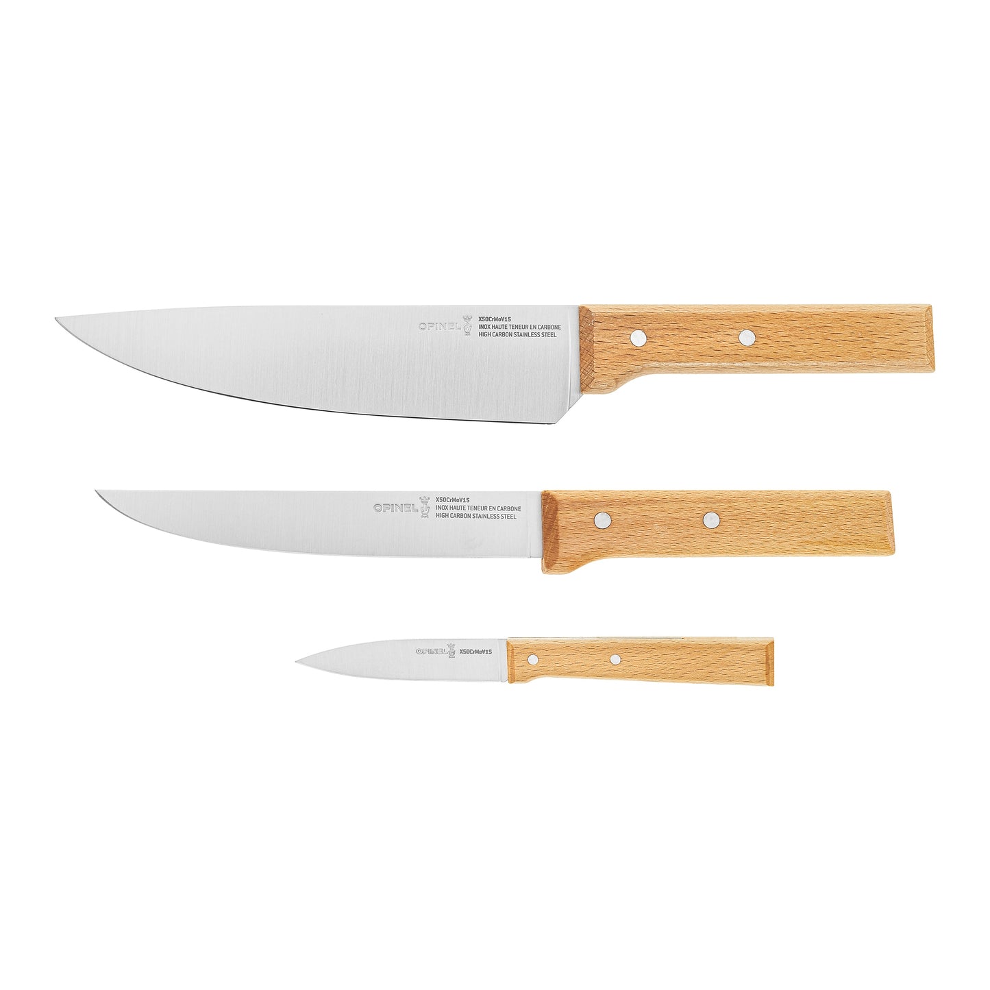 Zestaw noży kuchennych Opinel Parallele Trio