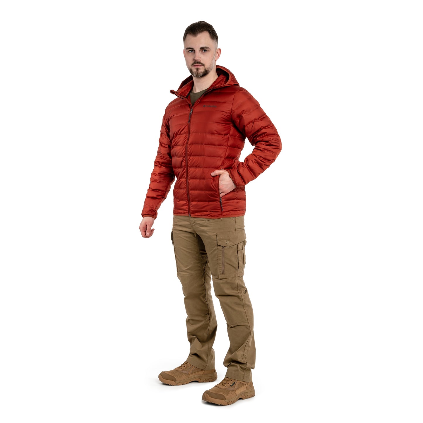 Kurtka Columbia Lake 22 Down Hooded Jacket - Warp Red