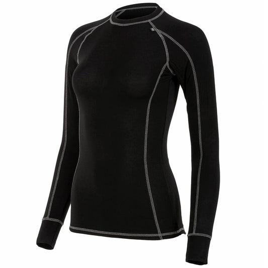 Koszulka termoaktywna damska Highlander Outdoor Bamboo Base Layer Long Sleeve 190 - Black