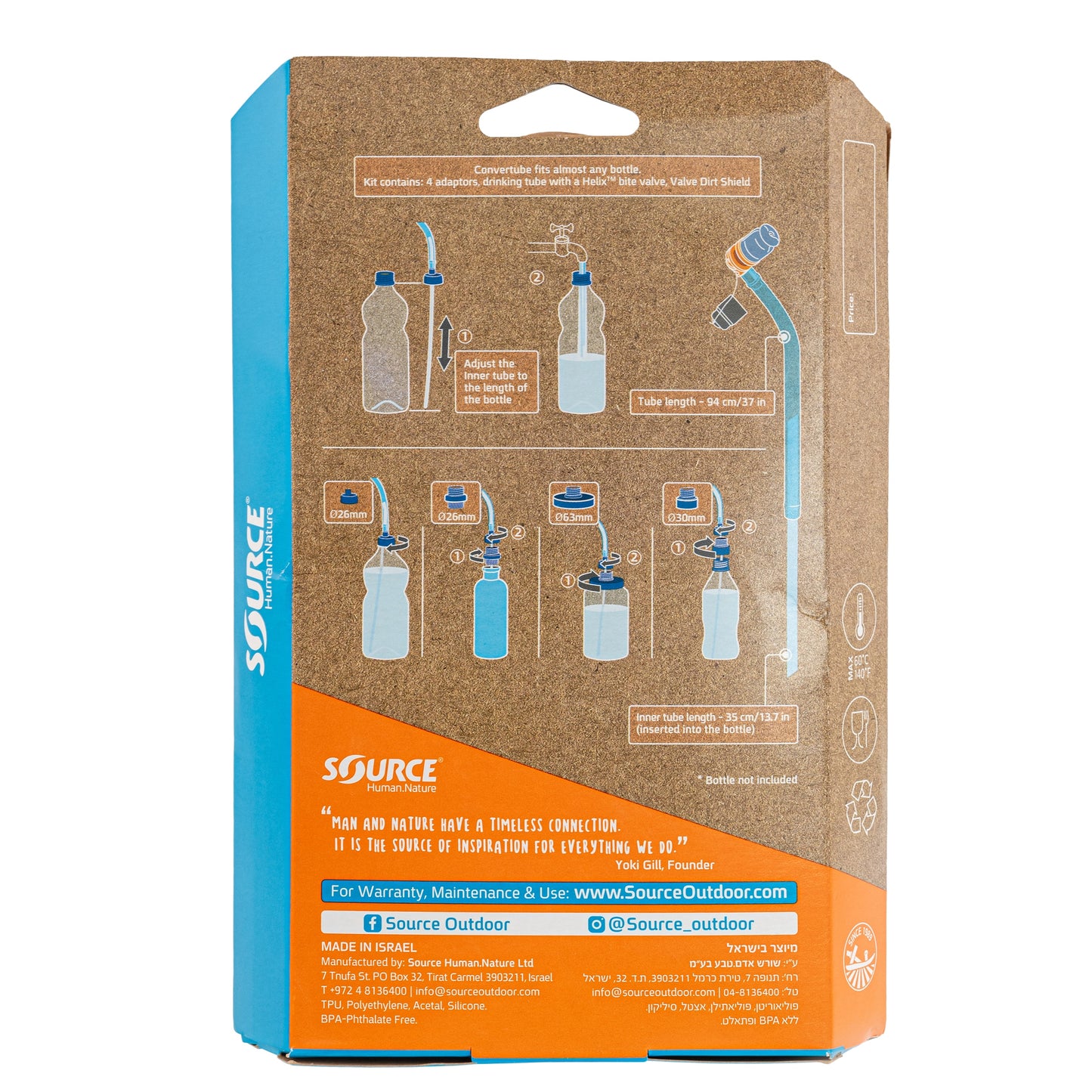 Adapter do butelek Source Convertube Snep
