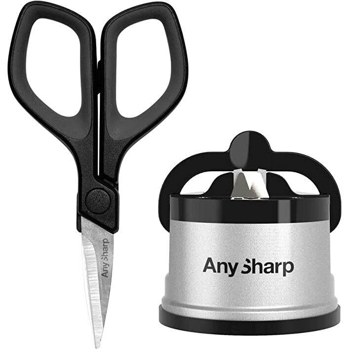 Ostrzałka AnySharp Classic Silver z nożyczkami