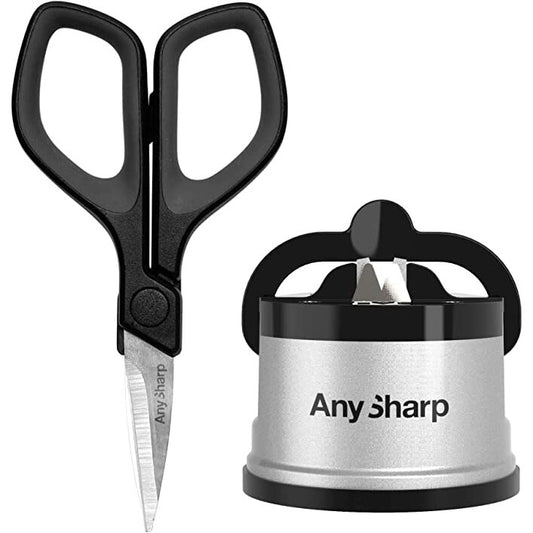 Ostrzałka AnySharp Classic Silver z nożyczkami
