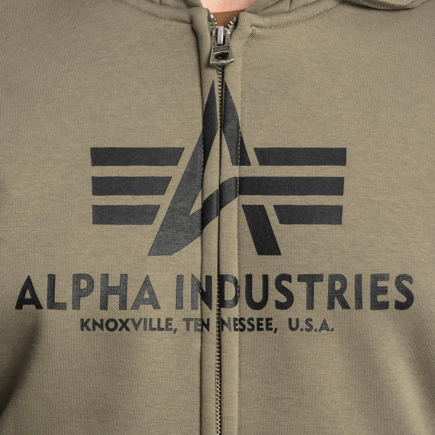 Bluza Alpha Industries Basic Zip Hoody - Olive