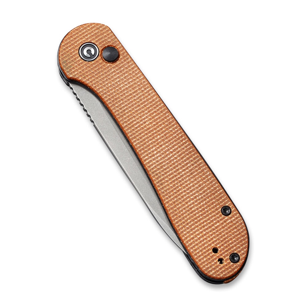 Nóż składany Civivi Elementum Button Lock - Brown Micarta