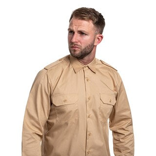 Koszula Mil-Tec Service Long Sleeve Shirt - Khaki