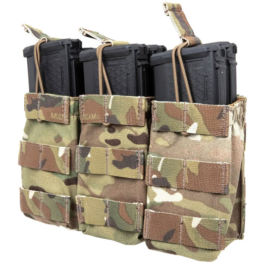 Potrójna ładownica Emerson Open Top na magazynki karabinowe 7.62 mm - MultiCam