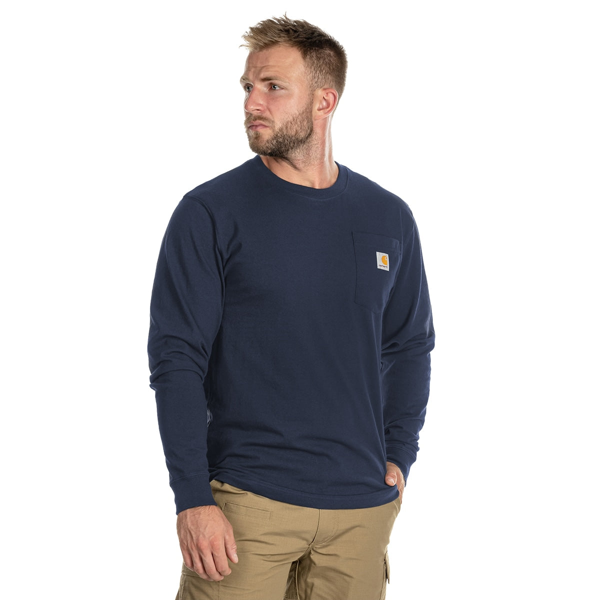 Koszulka Carhartt Heavyweight Longsleeve Pocket - Navy