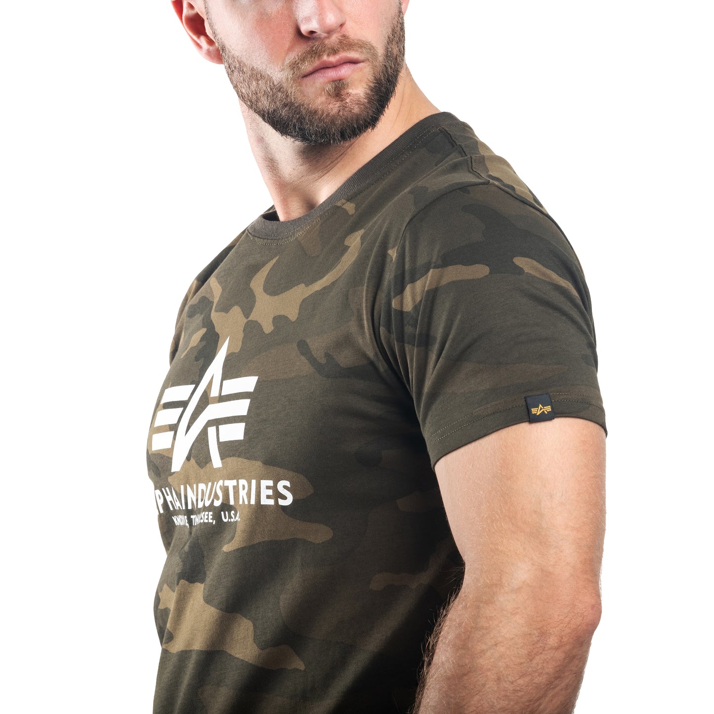 Koszulka T-shirt Alpha Industries Basic - Olive Camo
