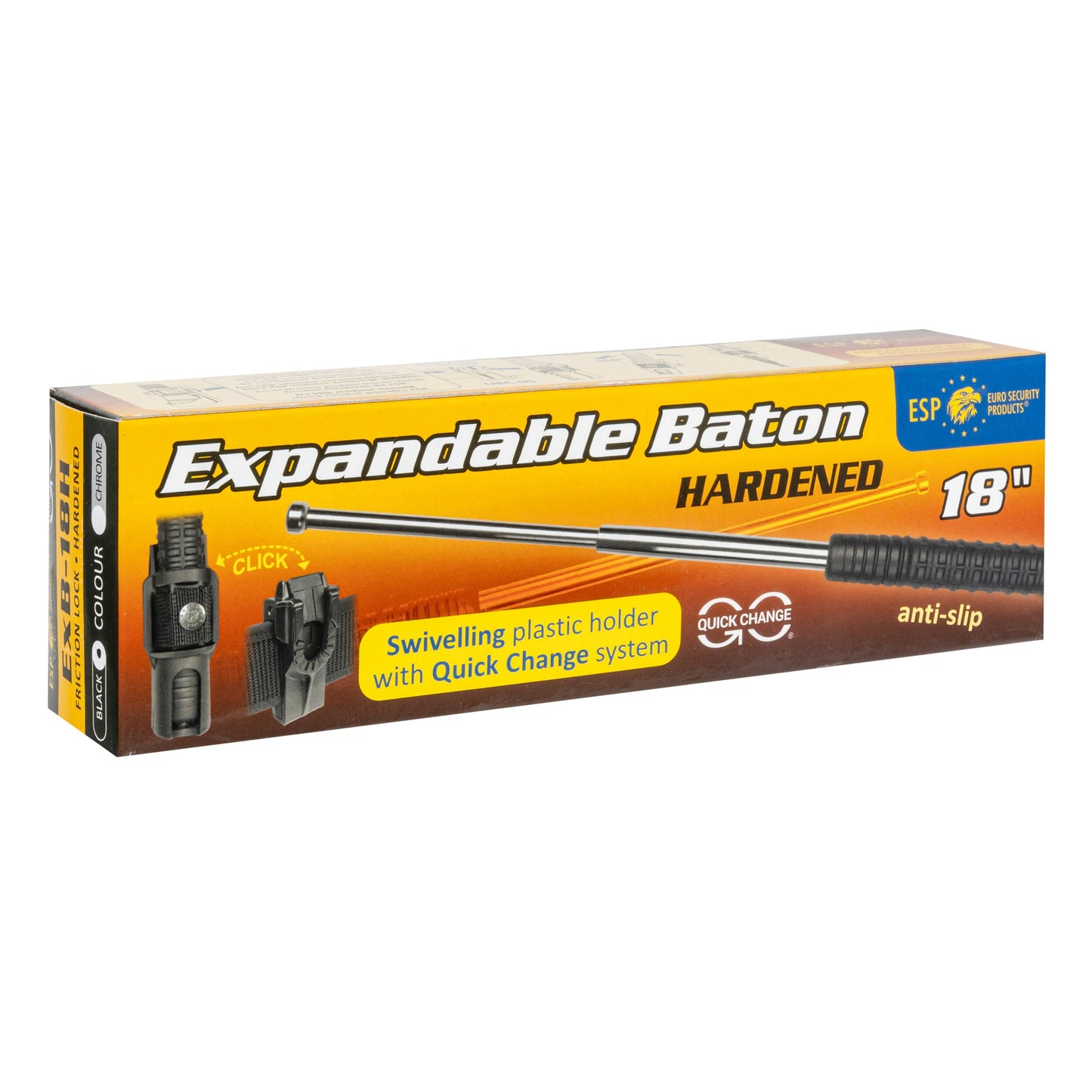 Pałka teleskopowa ESP hartowana 18" Black