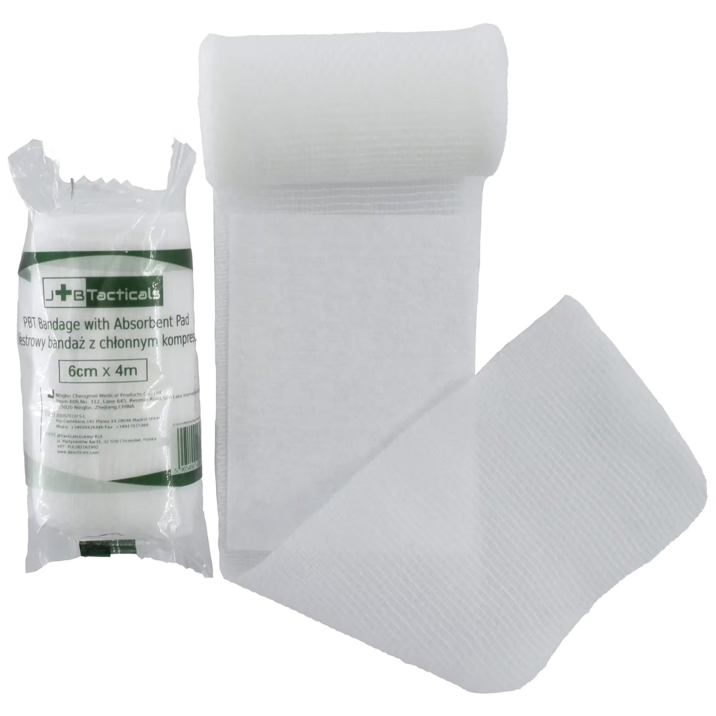 Bandaż elastyczny JB Tacticals PBT z kompresem 6 cm x 4 m - 4 szt.