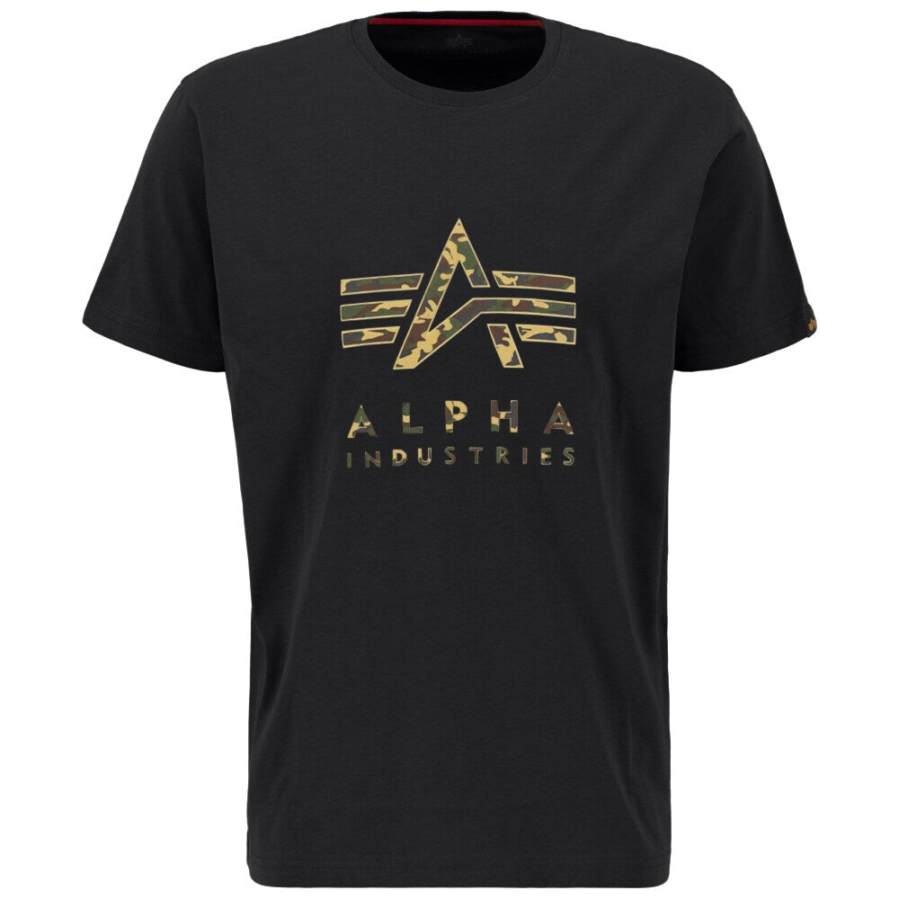Koszulka Alpha Industries Camo Puff Print - Black