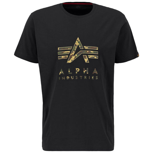 Koszulka Alpha Industries Camo Puff Print - Black