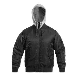 Kurtka Brandit MA1 Sweat Hooded Jacket - Black/Grey