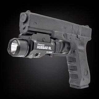 Latarka na broń Mactronic Hussar GL z celownikiem laserowym - 900 lumenów