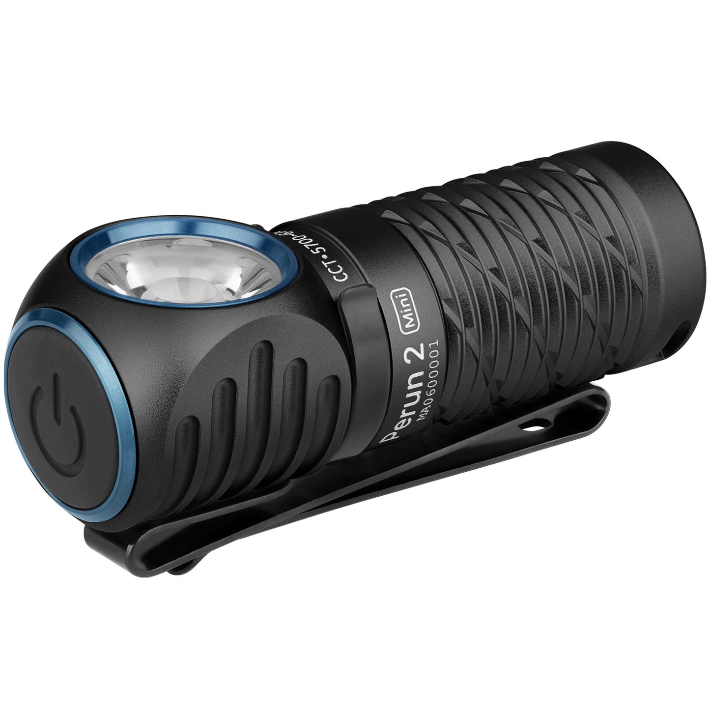 Latarka czołowa i kątowa Olight Perun 2 Mini Cool White Black z opaską - 1100 lumenów