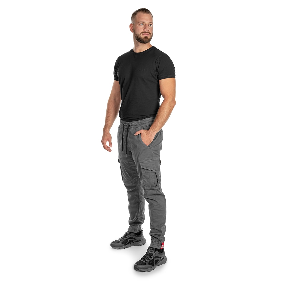 Spodnie Alpha Industries Cotton Twill Jogger - Grey/Black