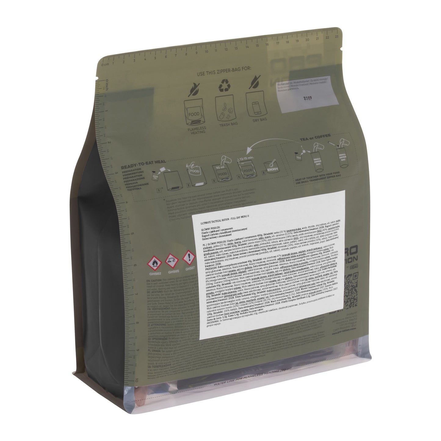 Racja żywnościowa Pro Ration Ultimate Tactical Ration Full-Day Menu II