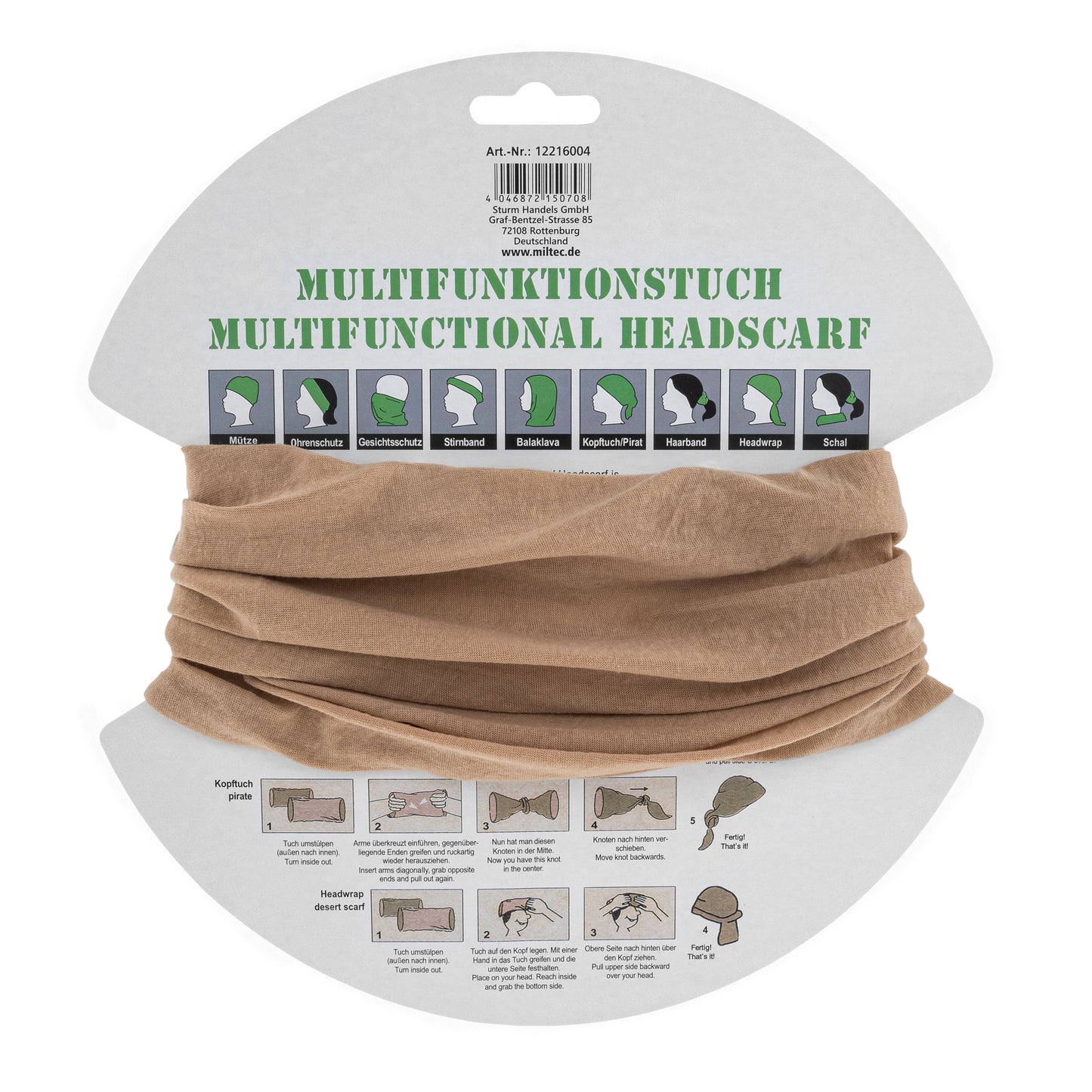 Chusta wielofunkcyjna Mil-Tec - Khaki