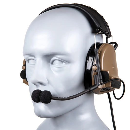 Ochronniki słuchu aktywne Tac-Sky ComTac III Dual Silicone Earmuffs - Flat Dark Earth