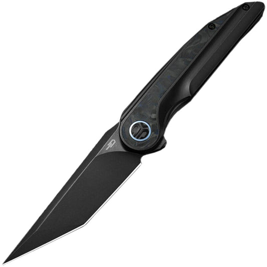 Nóż składany Bestech Knives Blind Fury - Black Stonewash/Black Titanium Blue Marble Carbon Fiber