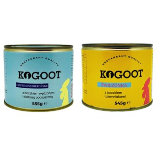 Żywność konserwowana Kogoot - Fasolka po bretońsku 555 g, Świeżonka 545 g