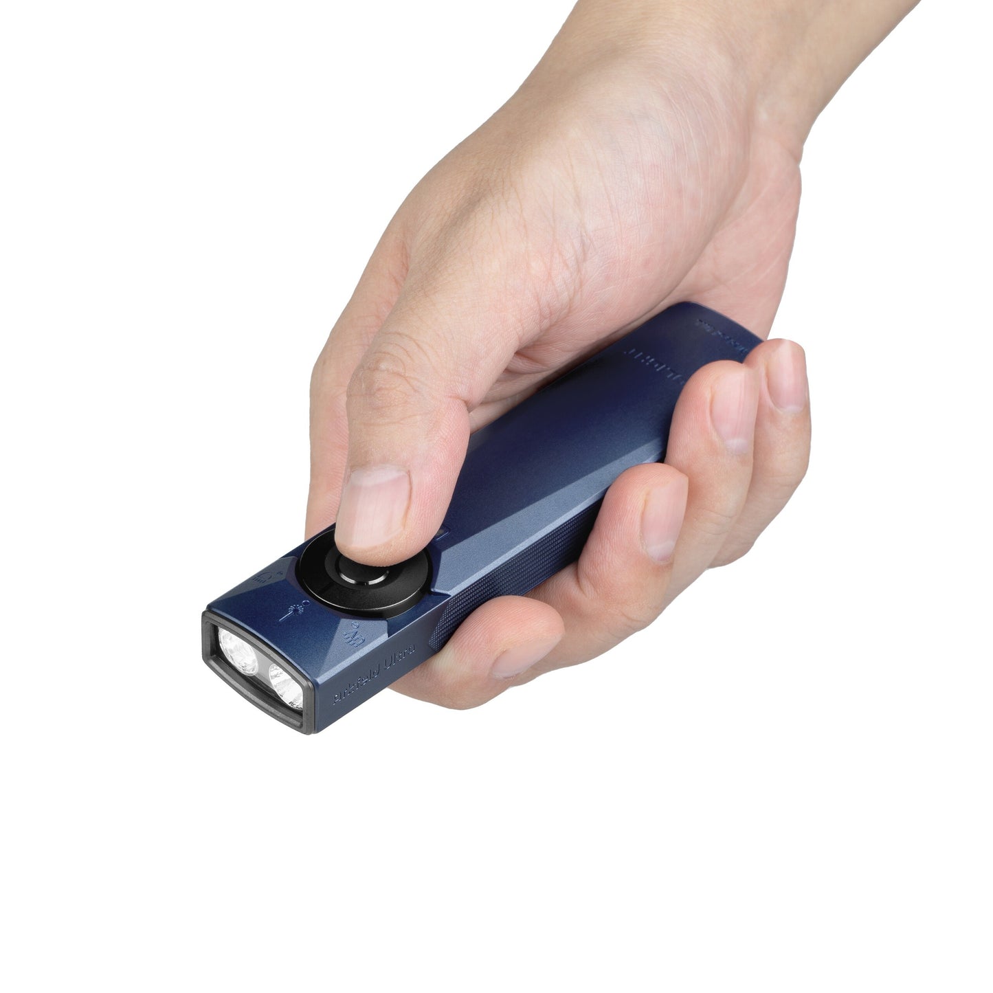 Latarka ze wskaźnikiem laserowym Olight Arkfeld Ultra UV Cool White Navy Blue - 1400 lumenów
