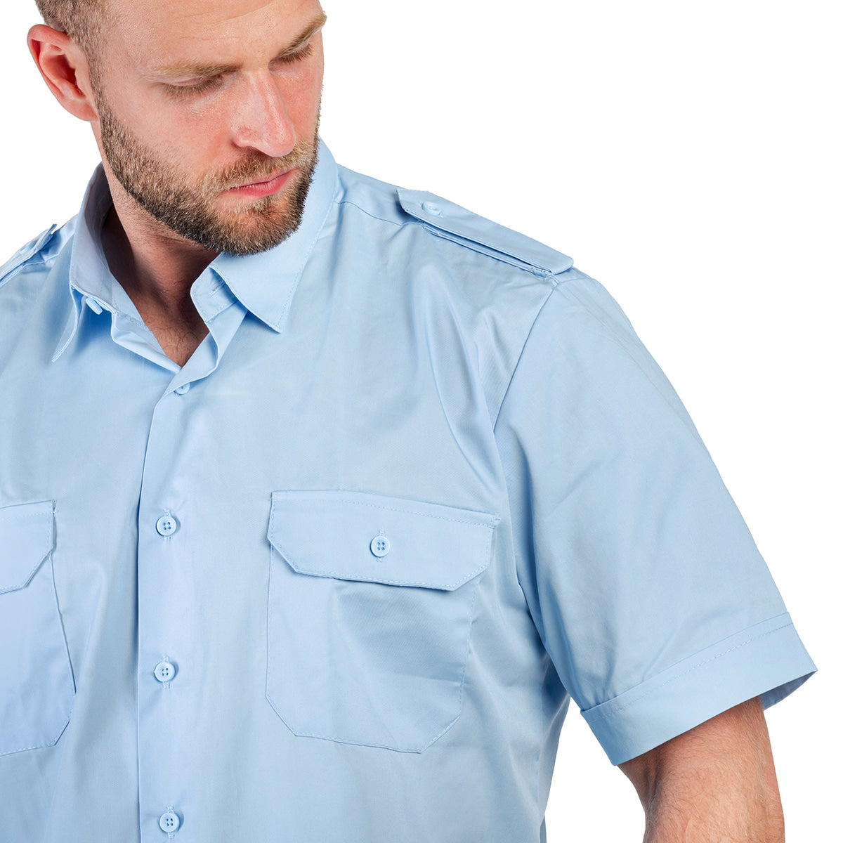 Koszula Mil-Tec Service Short Sleeve Shirt - Light Blue