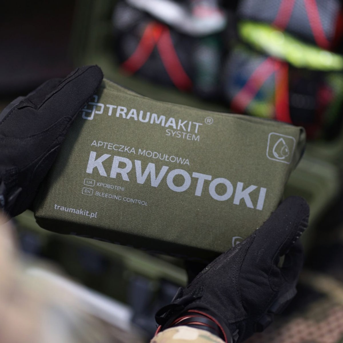 Apteczka modułowa AedMax Trauma Kit K Zielona - Krwotoki