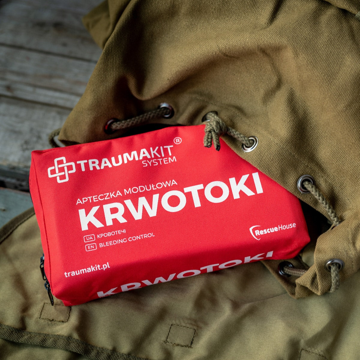 Apteczka modułowa AedMax Trauma Kit K - Krwotoki - czarna staza