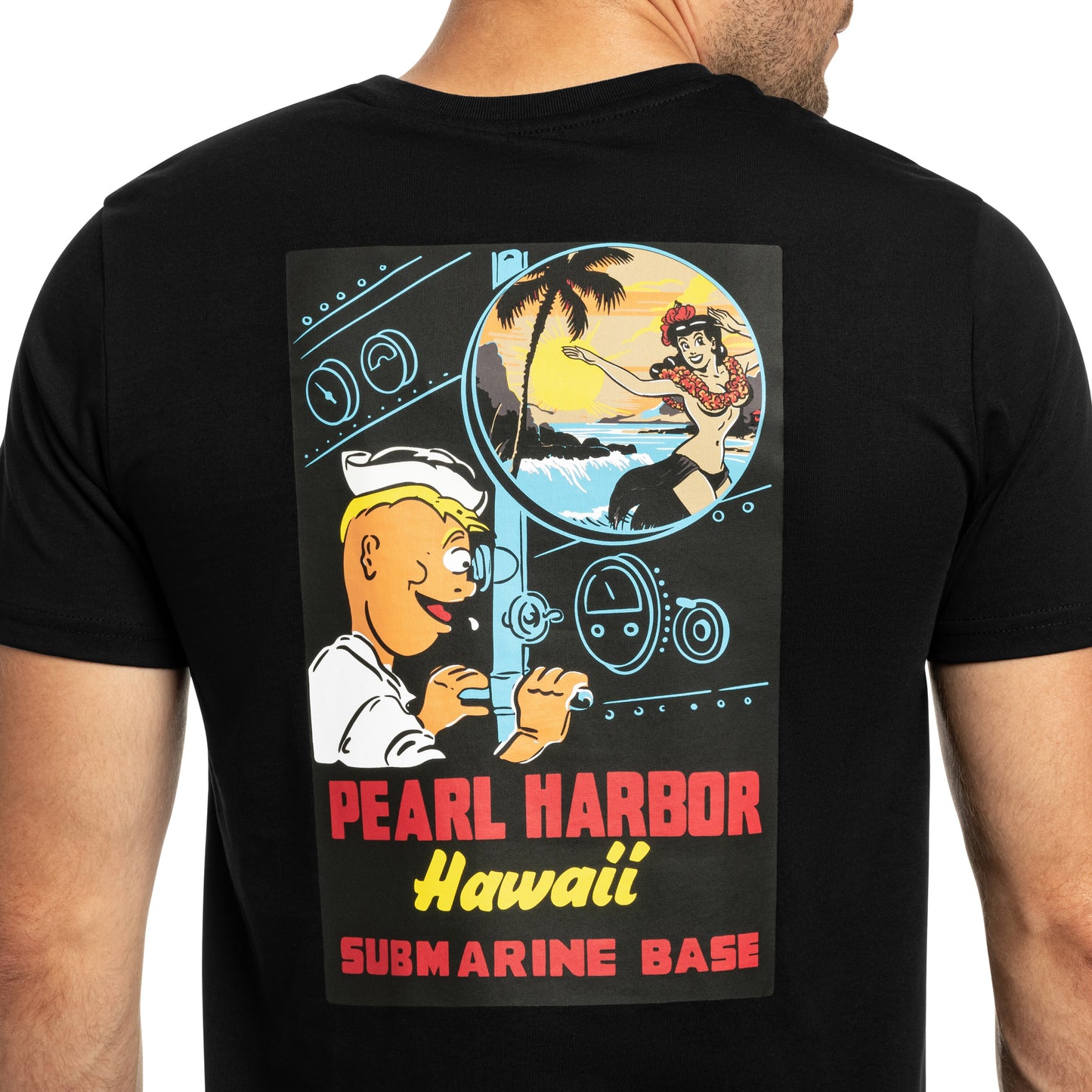 Koszulka T-Shirt Alpha Industries Pearl Harbor Back Print - Black