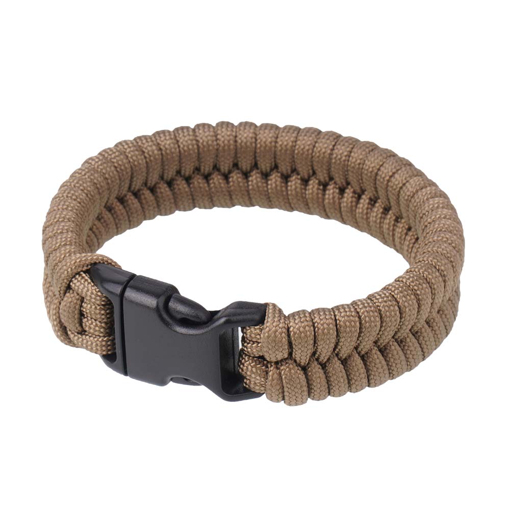 Bransoletka paracord EDCX Fish - Coyote Brown
