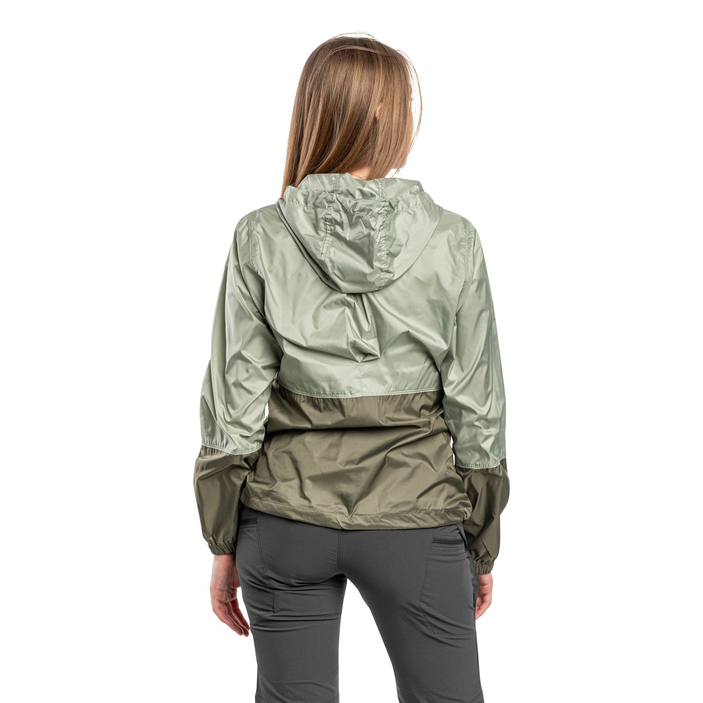 Kurtka damska Columbia Flash Forward II Hooded Windbreaker - Safari/Stone Green