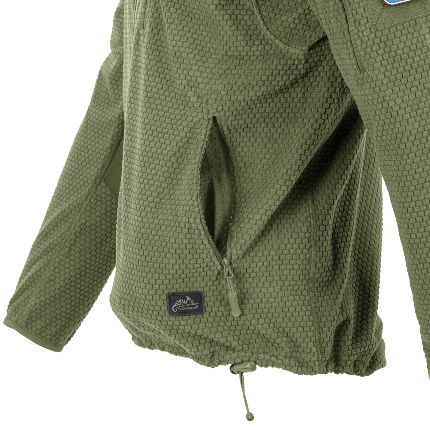 Polar Helikon Alpha Hoodie Grid Fleece - Olive Green
