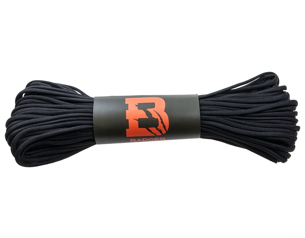 Linka spadochronowa Paracord Badger Outdoor 550 30 m - Black