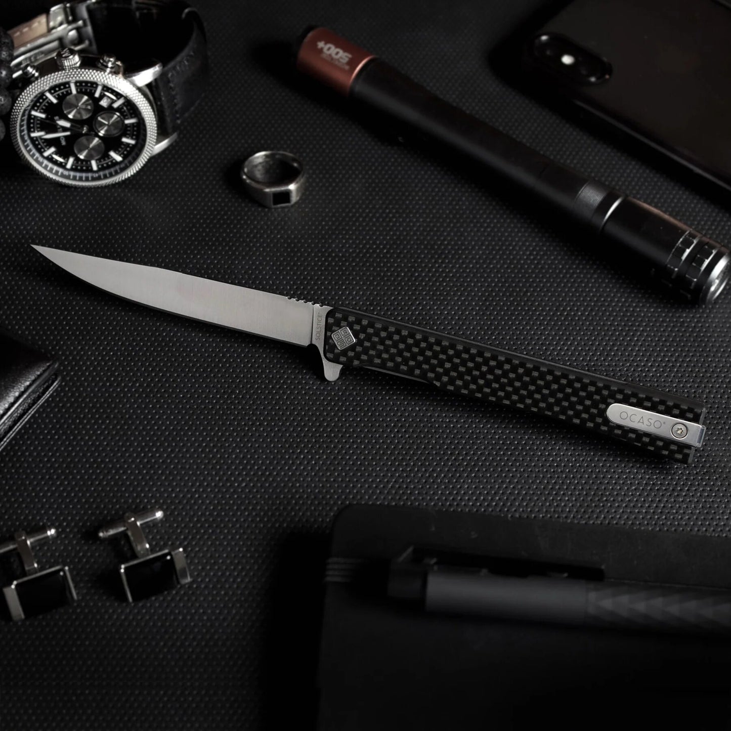 Nóż składany Ocaso Solstice Carbon Fiber - Satin