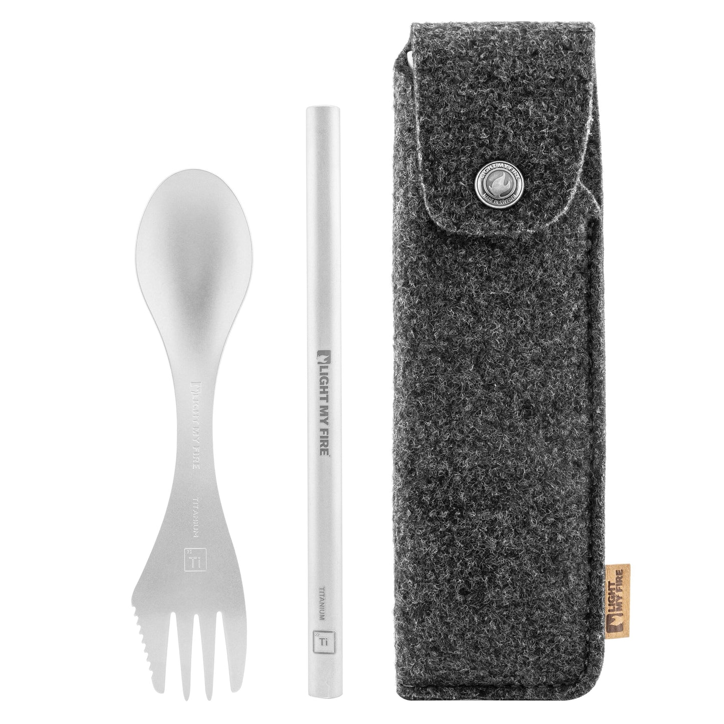 Zestaw Light My Fire Spork & Straw Kit Titanium