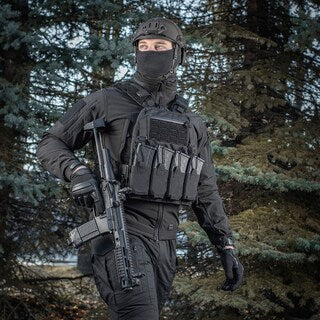 Kamizelka taktyczna typu Plate Carrier M-Tac Cuirass QRS Black - na płyty rozmiar L/XL