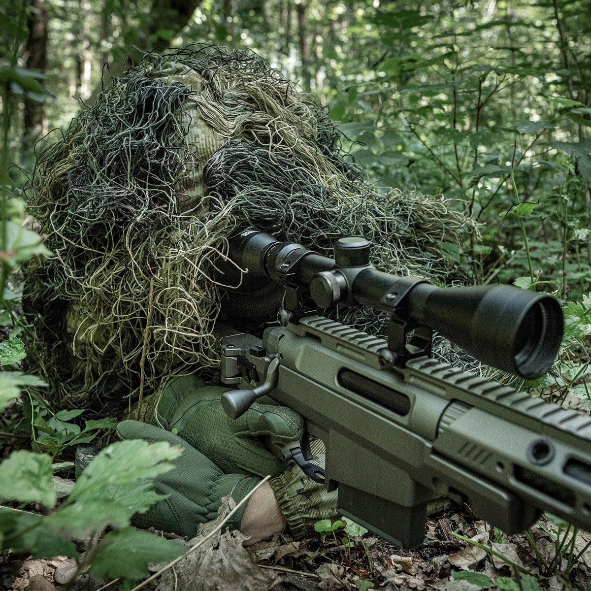 Strój maskujący MFH Ghilie Camo Parka Woodland