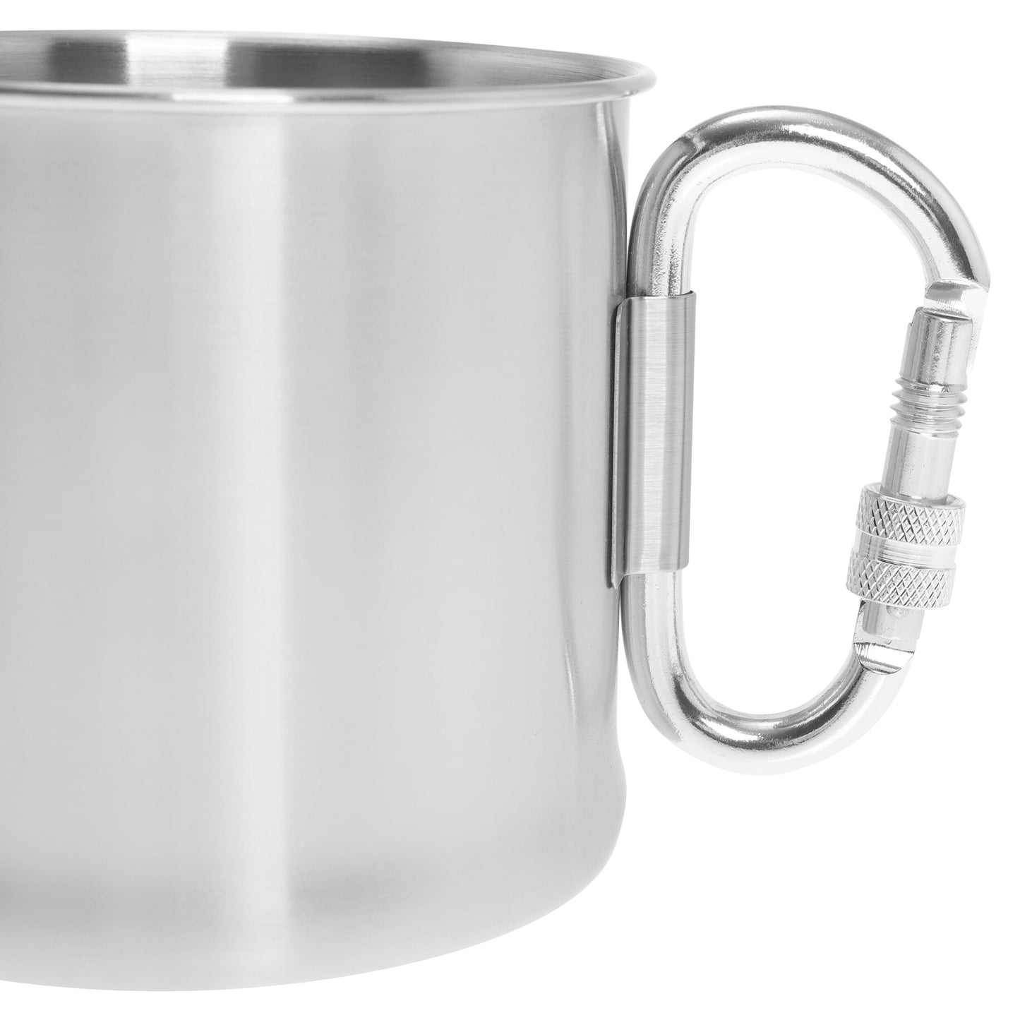 Kubek stalowy Mil-Tec z karabinkiem 500 ml