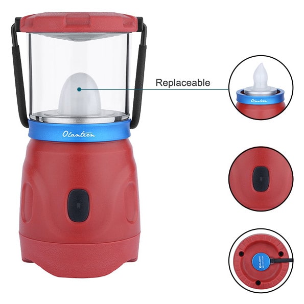 Lampa kempingowa Olight Olantern Wine Red - 360 lumenów