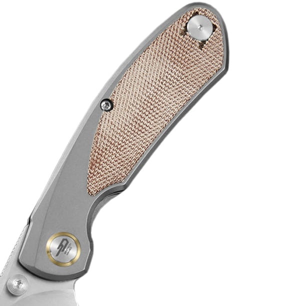 Nóż składany Bestech Knives Lito - Satin/Titanium Natural Canvas Micarta