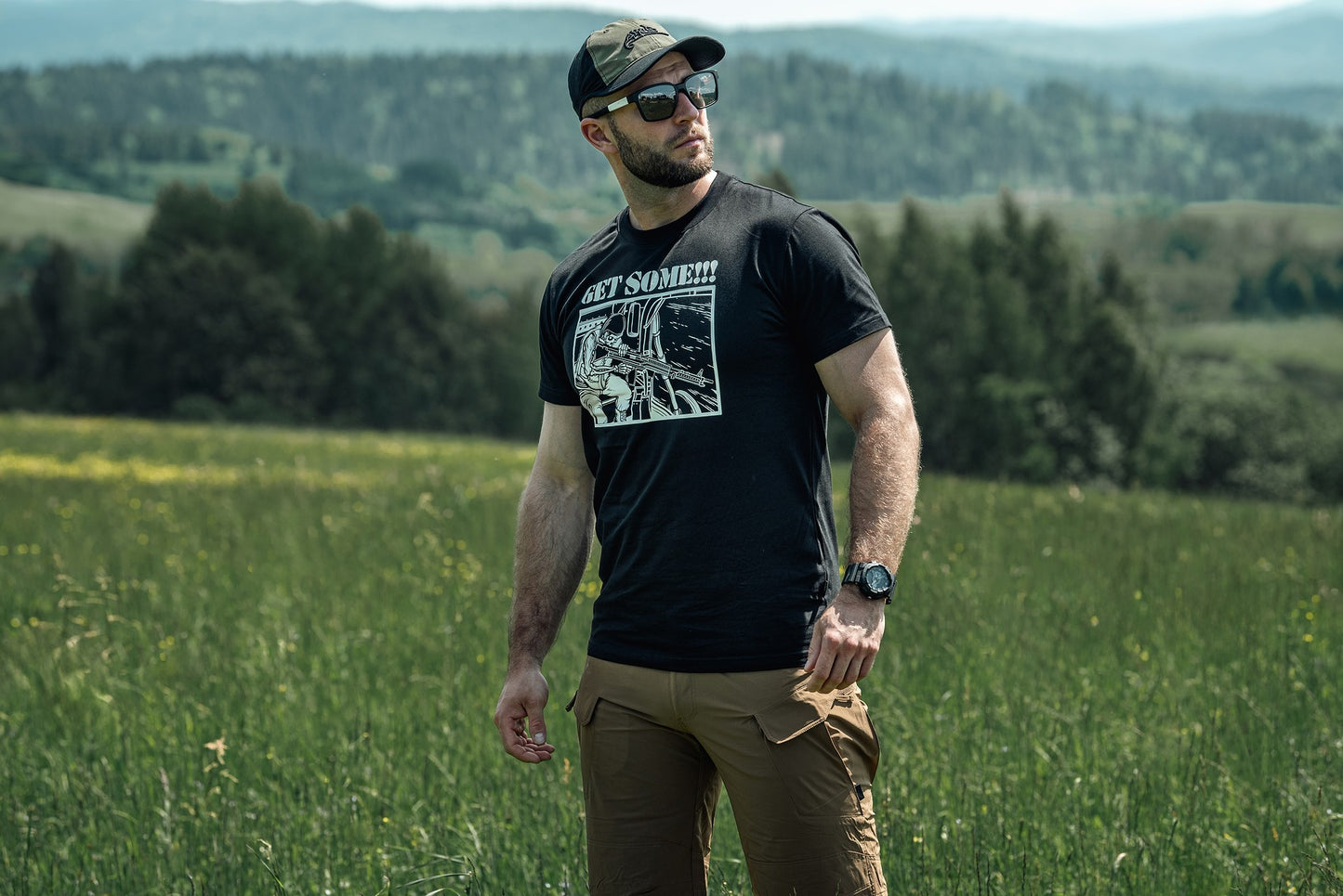 Koszulka T-Shirt Helikon Get Some! - Black