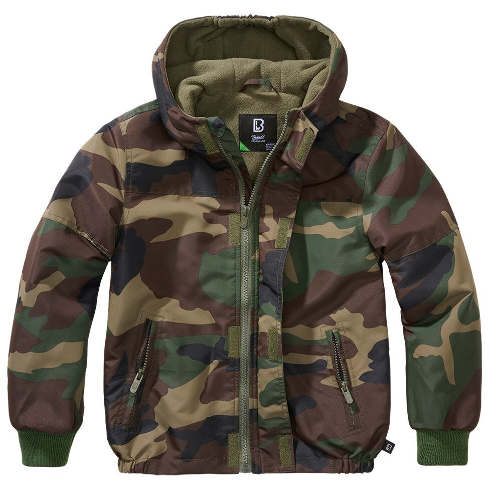 Kurtka dziecięca Brandit Windbreaker Frontzip - Woodland